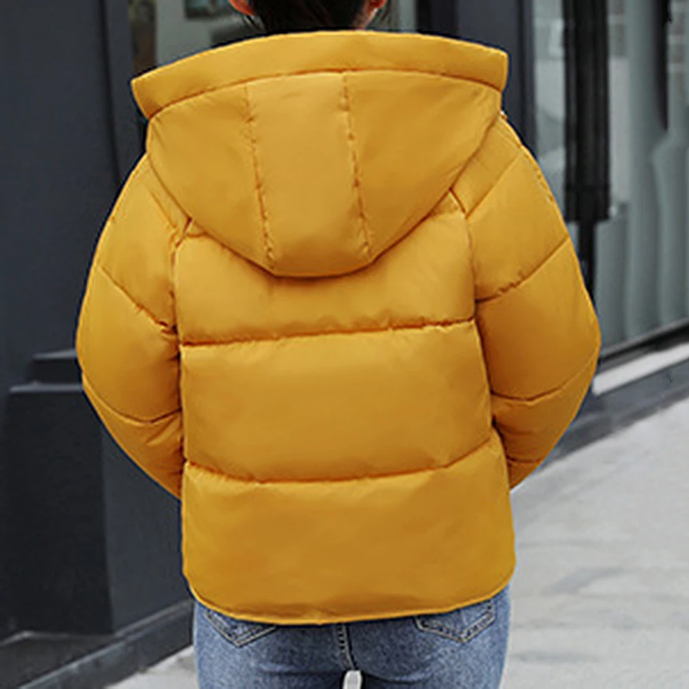 Sfit женская зимняя куртка с капюшоном однотонный пуховик свободная негабаритная