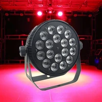 dj disco led prom projector aluminum led flat par 18x18w rgbwa light ultraviolet wireless dmx 512 stage lighting for night club
