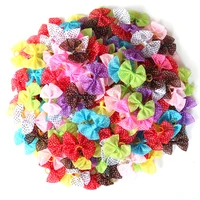 50pcs dog topknot bows pet hair rubber bands patterns large bowknot style dog hair accessories pet grooming products