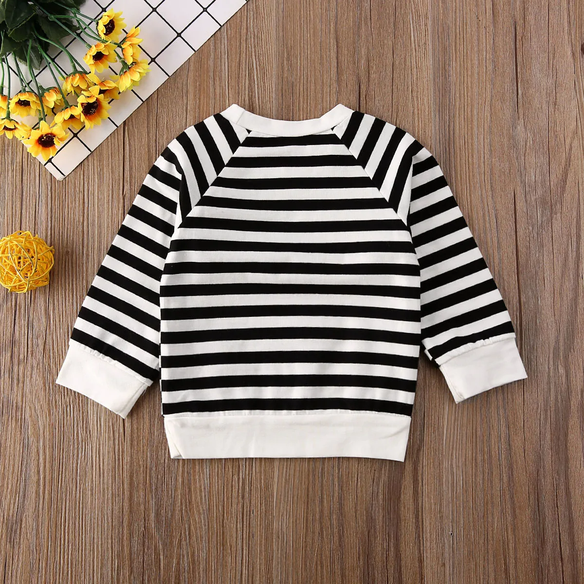 

Kid Baby Boy Girl Striped Top Long-sleeved Thermal Underwear Clothes 0-4Y