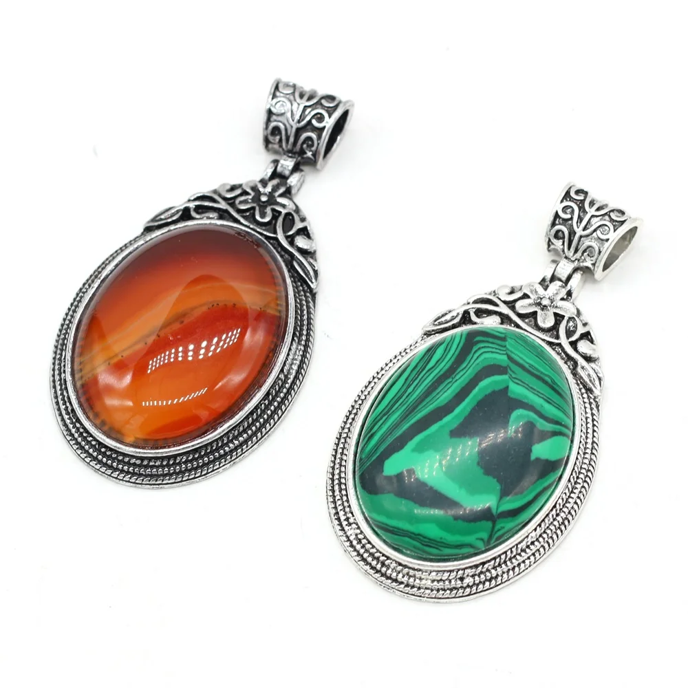 Каменные подвески винтажное ожерелье из сплава подвесной рейки тигровый глаз