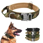 Военный Тактический ошейник для собак, немецкий ошейник среднего размера ошейники для больших собак, для тренировок, прочный собачий ошейник с ручкой управления