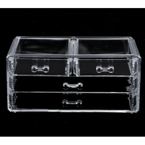 Горячая продажа Прозрачный чехол для макияжа 4 ящика 16 Сетка косметический