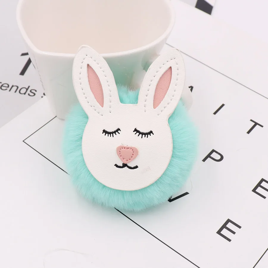 Новинка пушистый брелок с милым кроликом из искусственного меха кролика рекс для