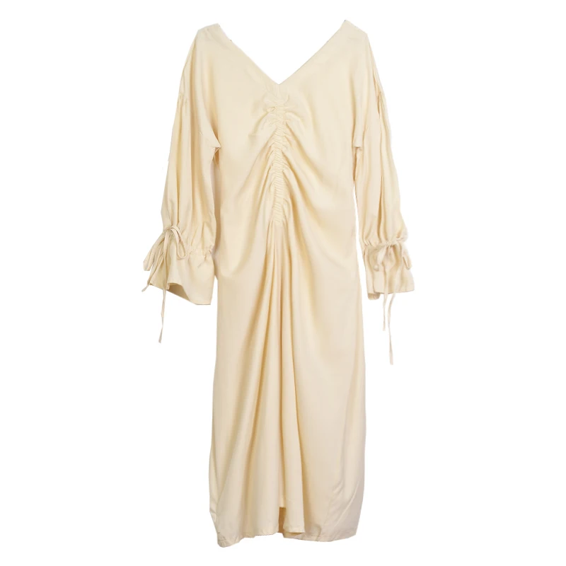 YAMDI элегантное платье в стиле бохо однотонное винтажное средней длины на