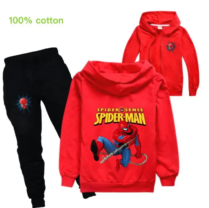 Комплект одежды для мальчиков Человек-паук Disney хлопковый спортивный костюм