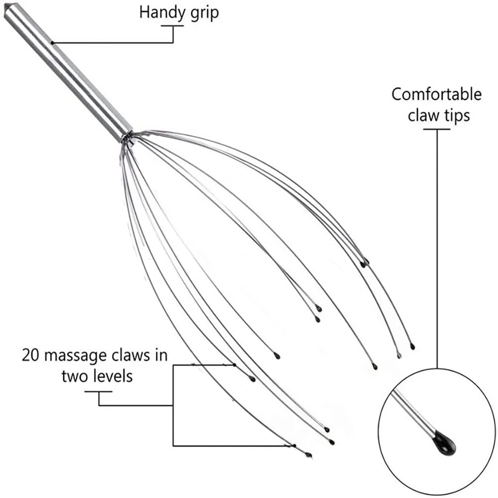Массажер с когтями металлический для релаксации головы массажа шеи снятия