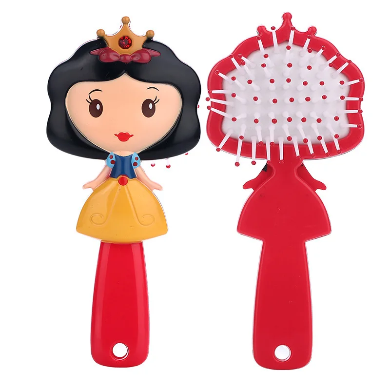 Disney Princess Comb Anti-static Hair Frozen Mermaid Snow White Airbag Childrens Cartoon for Birthday Gift on - Расческа Disney Princess против статического эффекта волос Замороженная Русалочка Снежная Белка Подушка Детская мультяшная для дня рождения в п