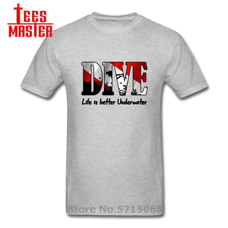 Мужская футболка с коротким рукавом для погружения аквалангом Повседневная под