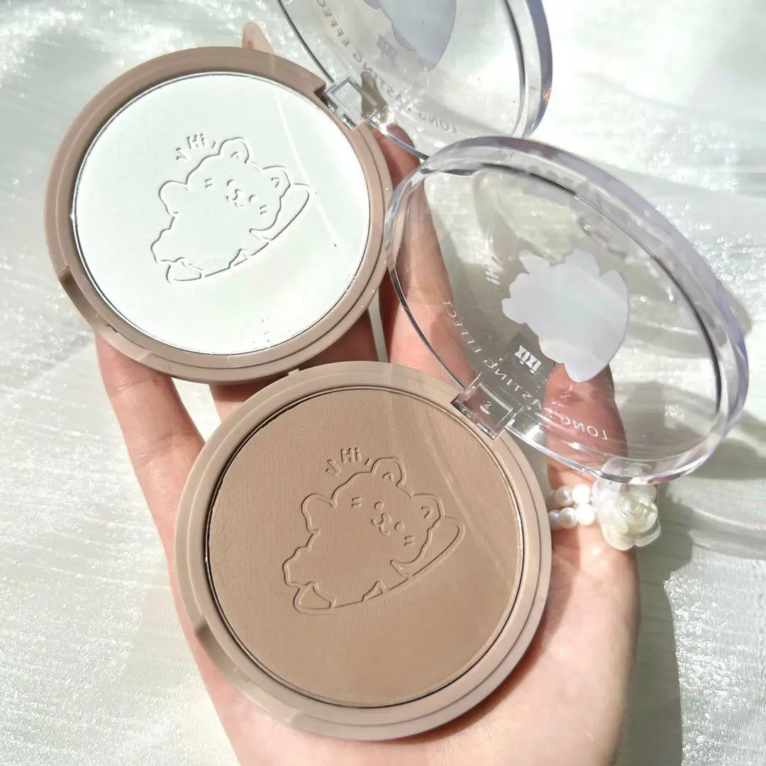 Мягкая полупрозрачная компактная прессованная пудра для контура лица палитра