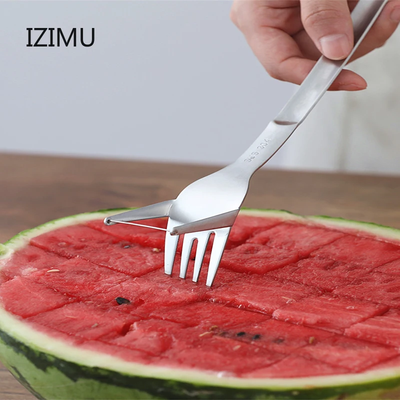 

Watermelon Slicer Fruits vegetables melon Cutter kitchen Stainless Steel Splitting Tool Fruits Salad Handmade Diced machine