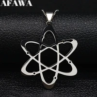 carbon atom stainless steel theory atom physics chemistry necklace science pendant necklace jewelry collares n612s02