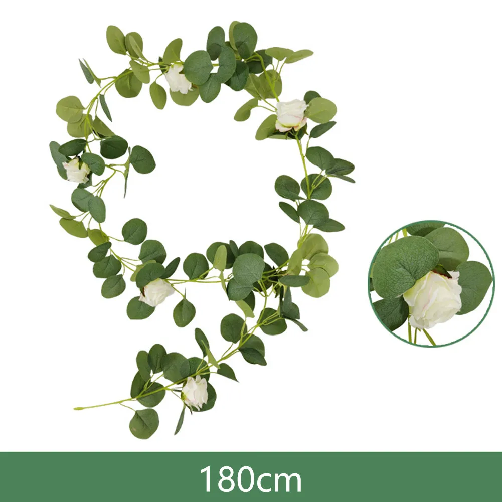 1 Pcs Eucalyptus Rattan 180CM Artificial Eucalyptus Garland Hanging Rattan Wedding Greenery Home Decors