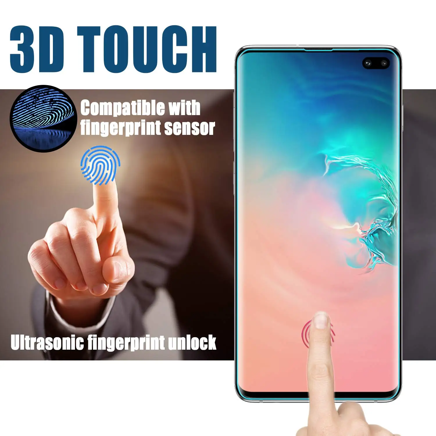 УФ жидкий клей изогнутое закаленное стекло для Samsung Galaxy S8 S9 Plus S10 Lite Note 8 9 10 полное