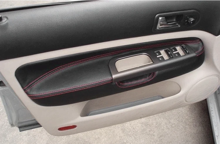 Для Volkswagen MK4 Bora Golf 4 4 шт. панель подлокотника двери автомобиля из микрофибры покрытие поверхности отделка Защита Набор 2002-2006