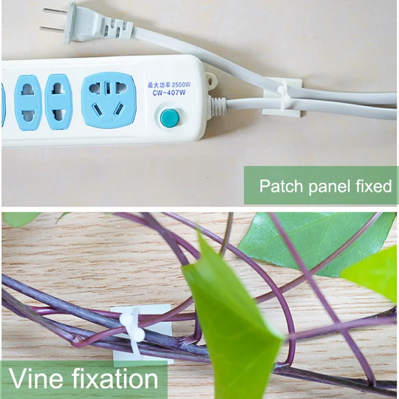 

10Pcs Self-Adhesive Garden Plant Climbing Wall Fixture Clips Invisible Wall Vine Climbing Sticky Hook Plant Cage Stent Supports