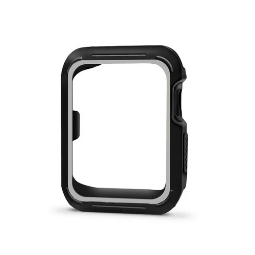black gray Экран защитный чехол для Apple Watch группа 4/3/2/1 iwatch 42 мм 38 мм 4 мм 40 мм противоударный Shell протектор Аксессуары - Цвет: black gray