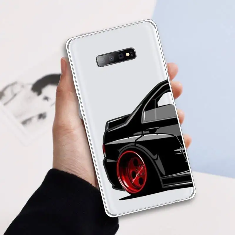 

Sports Cars Male Men cartoon Phone Case Transparent For Samsung Galaxy A 71 21s S note 8 9 10 plus 20 ultra luxury shell coque