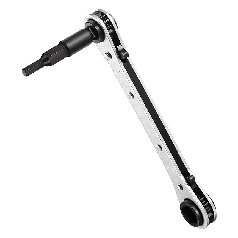 

Ratchet Wrench Air Conditioner Ratcheting Service Wrench 3/16 Inch To 3/8 Inch With Hexagon Bit Adapter Kit