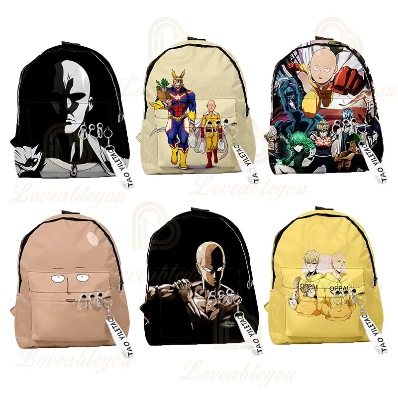 Рюкзак ONE PUNCH MAN с 3D принтом японская школьная сумка в стиле подвеска рюкзак