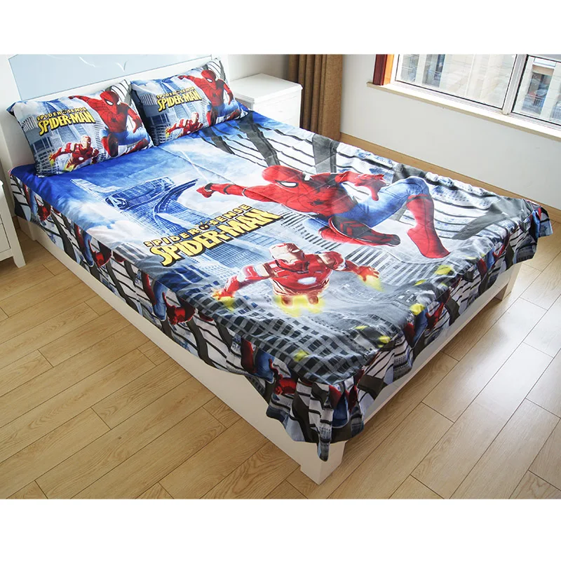 Мультяшная 3D подсветка Mc Queen Cars Polyster Flatsheet с оборками + наволочки постельное белье