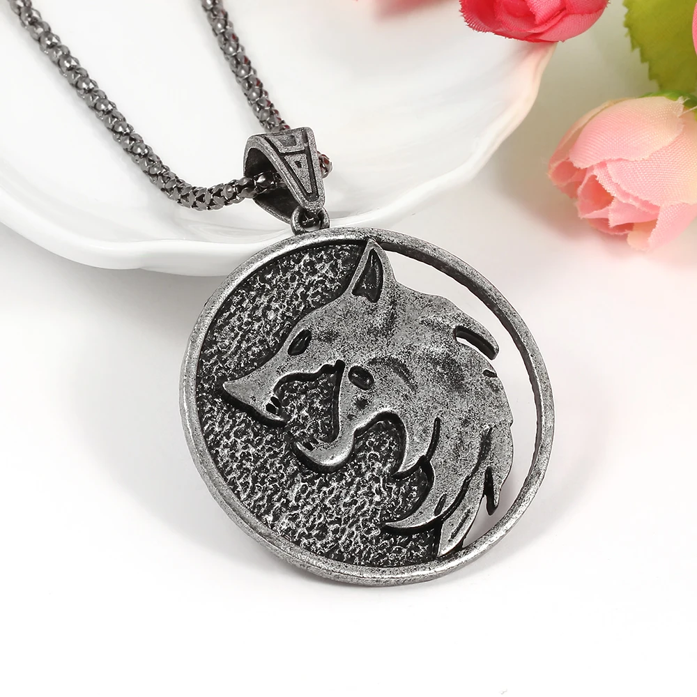 Ожерелье с головой волка в стиле дикой охоты мужское ожерелье кулоном