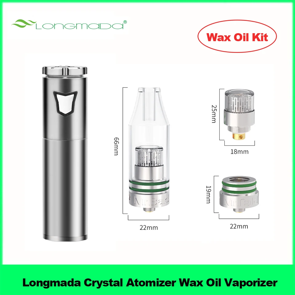 Горячая Longmada испаритель водяного пара Vape комплект 1300 мАч багажник батарея