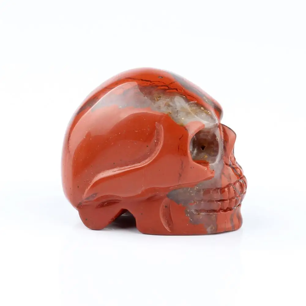 Фигурка чакры из натурального камня с резьбой в виде черепа пурпурный кристалл