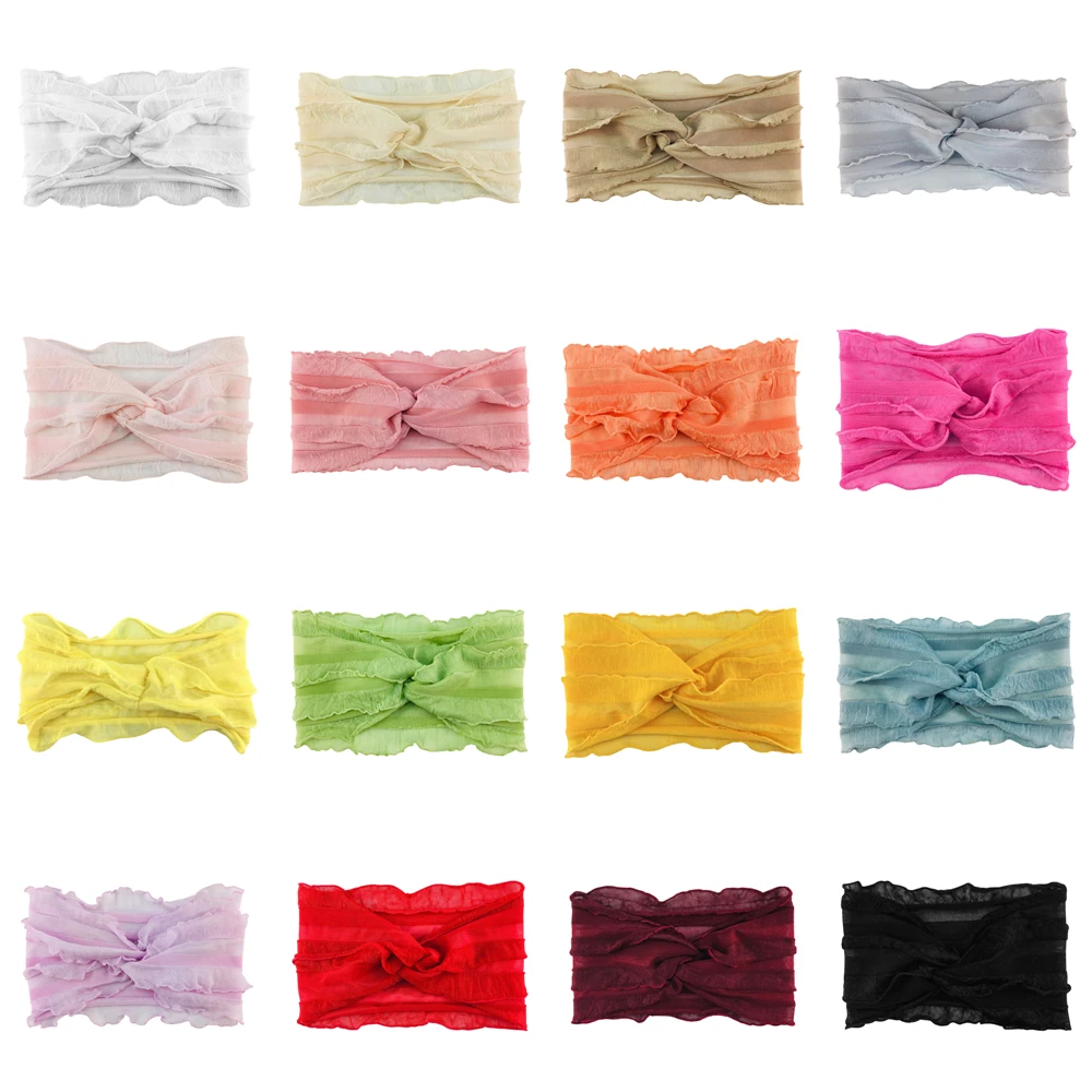 

30 Pcs/Lot, New Arrival Turban Head Wraps Top Knot Headband for Kids Elastic Hair Band Girls Cute Hair Accessories Wholesale