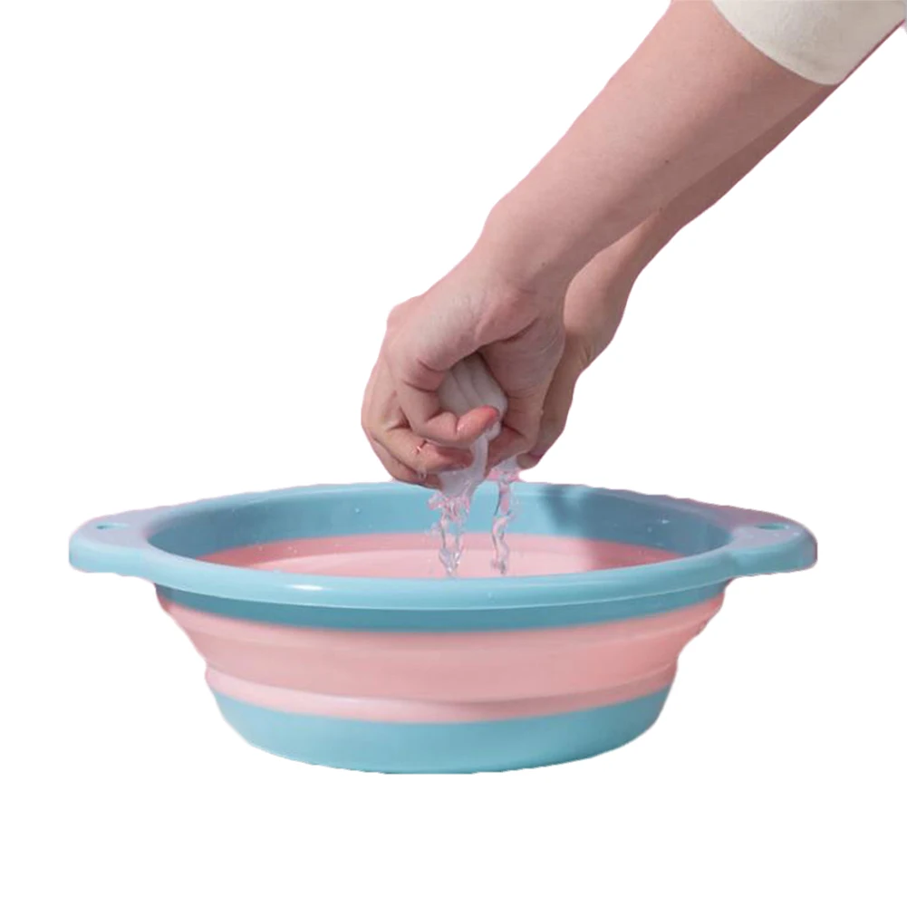 Силиконовые портативные Складные ведра складные ванны для стирки аксессуары