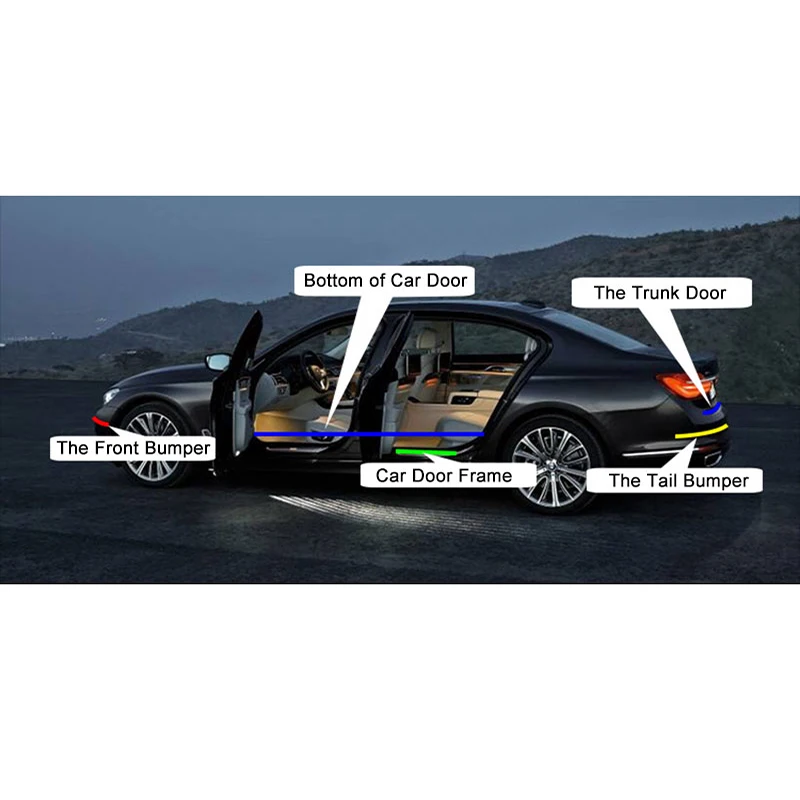 Наклейки для автомобиля 5D из углеродного волокна с рисунком детали настройки