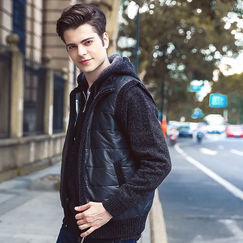 Зимний и осенний свитер Cheney мужской вязаный плюшевый толстый с длинными рукавами