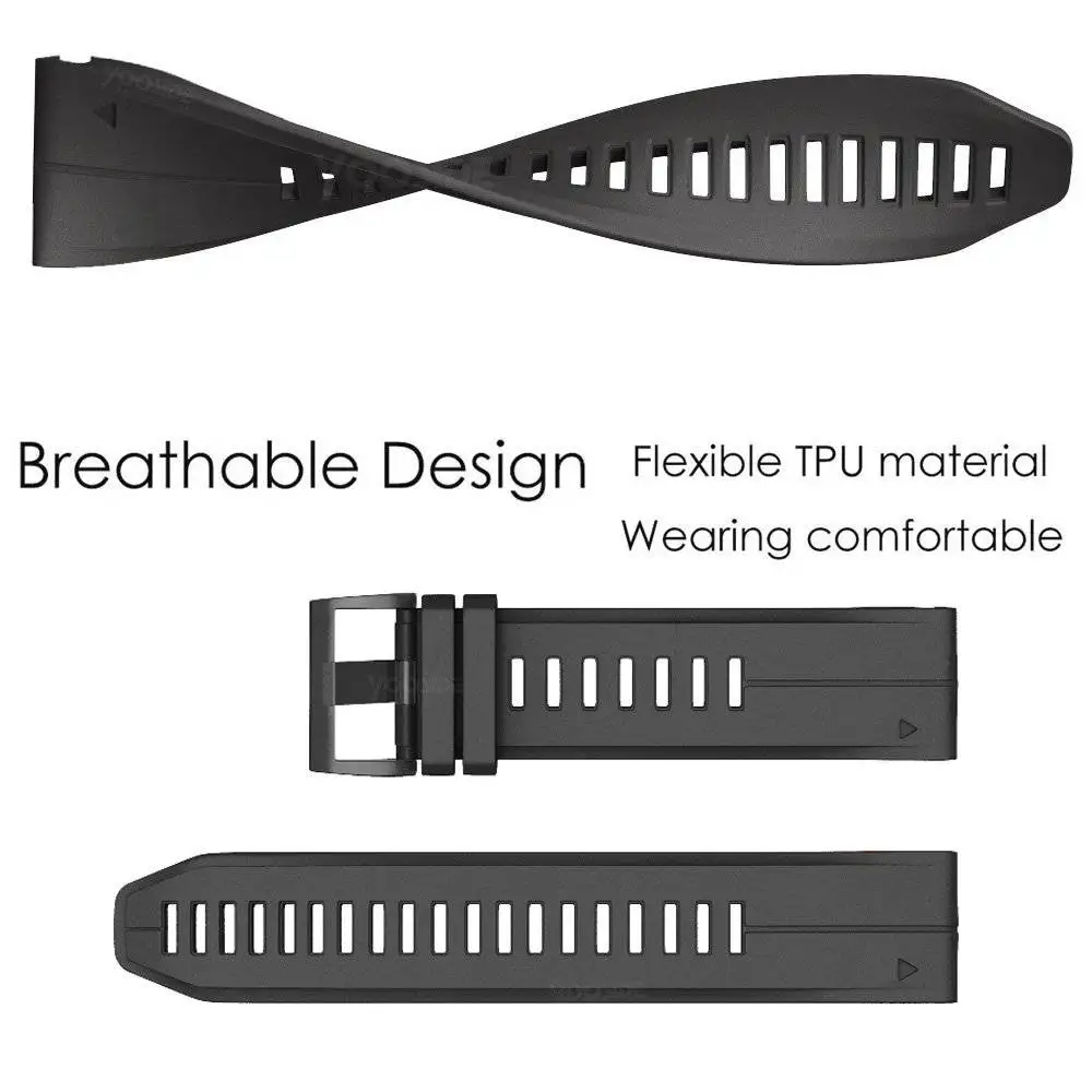YOOSIDE Fenix 6X браслет 26 мм Quick Fit силиконовые спортивные водонепроницаемые часы ремешок для Garmin Fenix 5X5X Plus/Fenix 3 HR