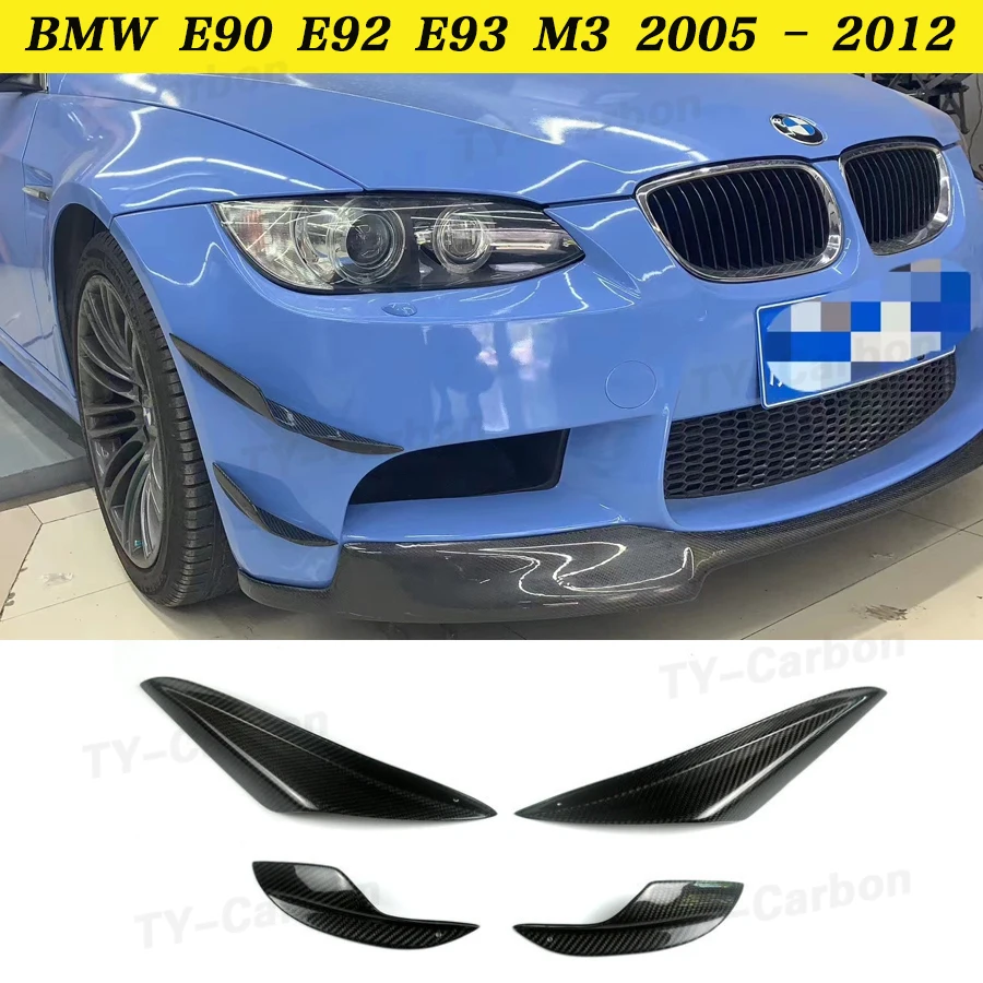 

Carbon Fiber Front Bumper Side Canards Splitter Spoiler Carbon Fiber for BMW 3 Series E90 E92 E93 M3 2008-2012 Car Styling