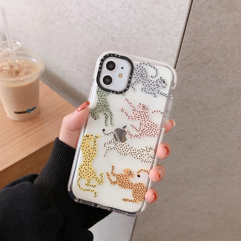 

Leopard Print Color For iPhone 11 Pro Max X Xr XS Max 6 6S 7 8 Plus Soft TPU Moible Phone Case Back Cover Coque