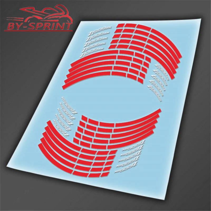

Motorcycle Tire Stickers Suit Film Reflective Wheel Stripe Decorative Decals Sticke Set For KAWASAKI Z1000SX z 1000 sx Z1000 SX