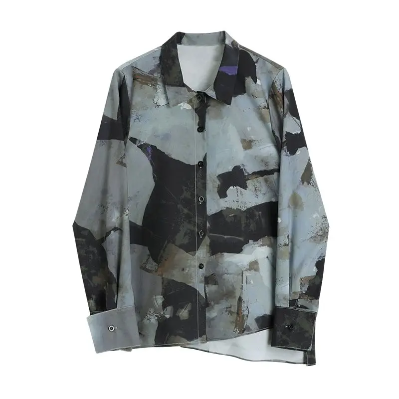 

Autumn Women's Shirt 2021 Fashion Vintage Print Loose Blouses Long Sleeve Office Female Shirts Streetwear Chic Tops Harajuku