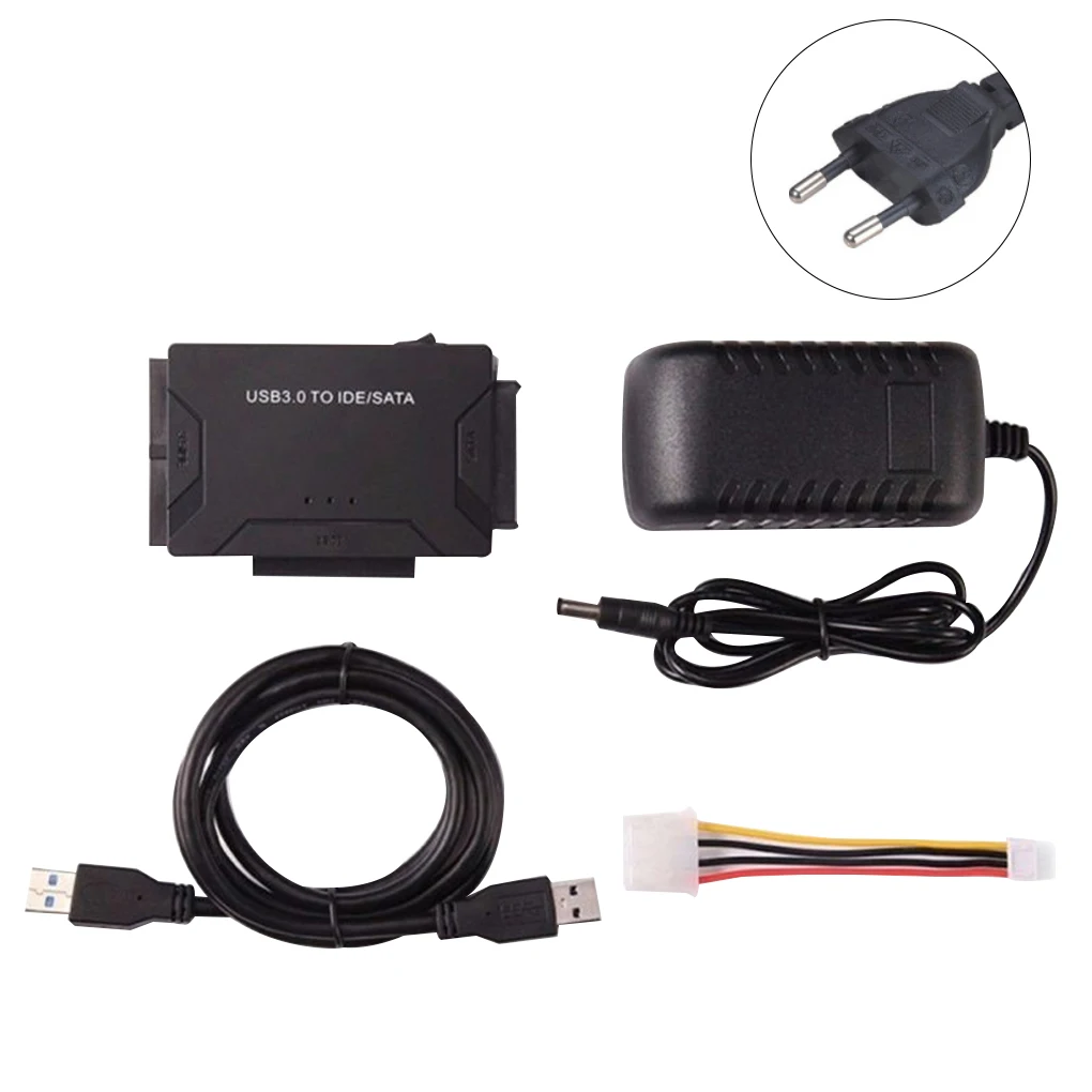 usb3 0 to sataide hdd hard disk drive converter 2 53 5inch external hard disk case box 5 gbps high speed eu plug free global shipping