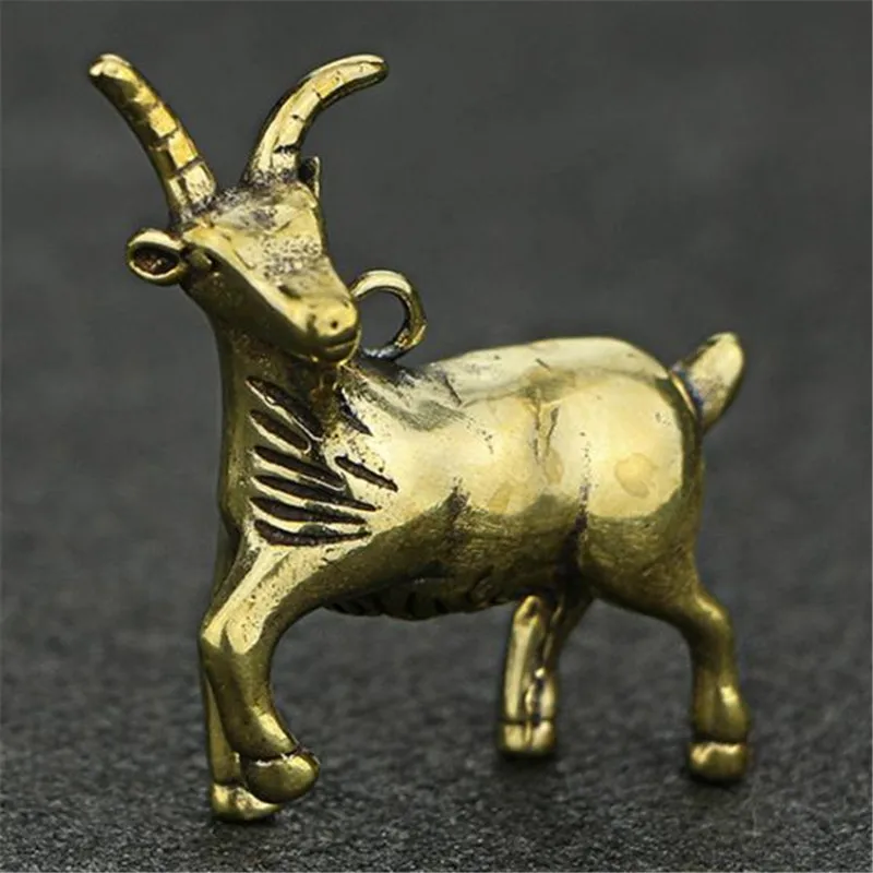 

Home Decor Brass Sheep 3D Mini Metal Figurine Art Statue Model Room Saloon Desk Europe & America Sculpture Decoration Gifts