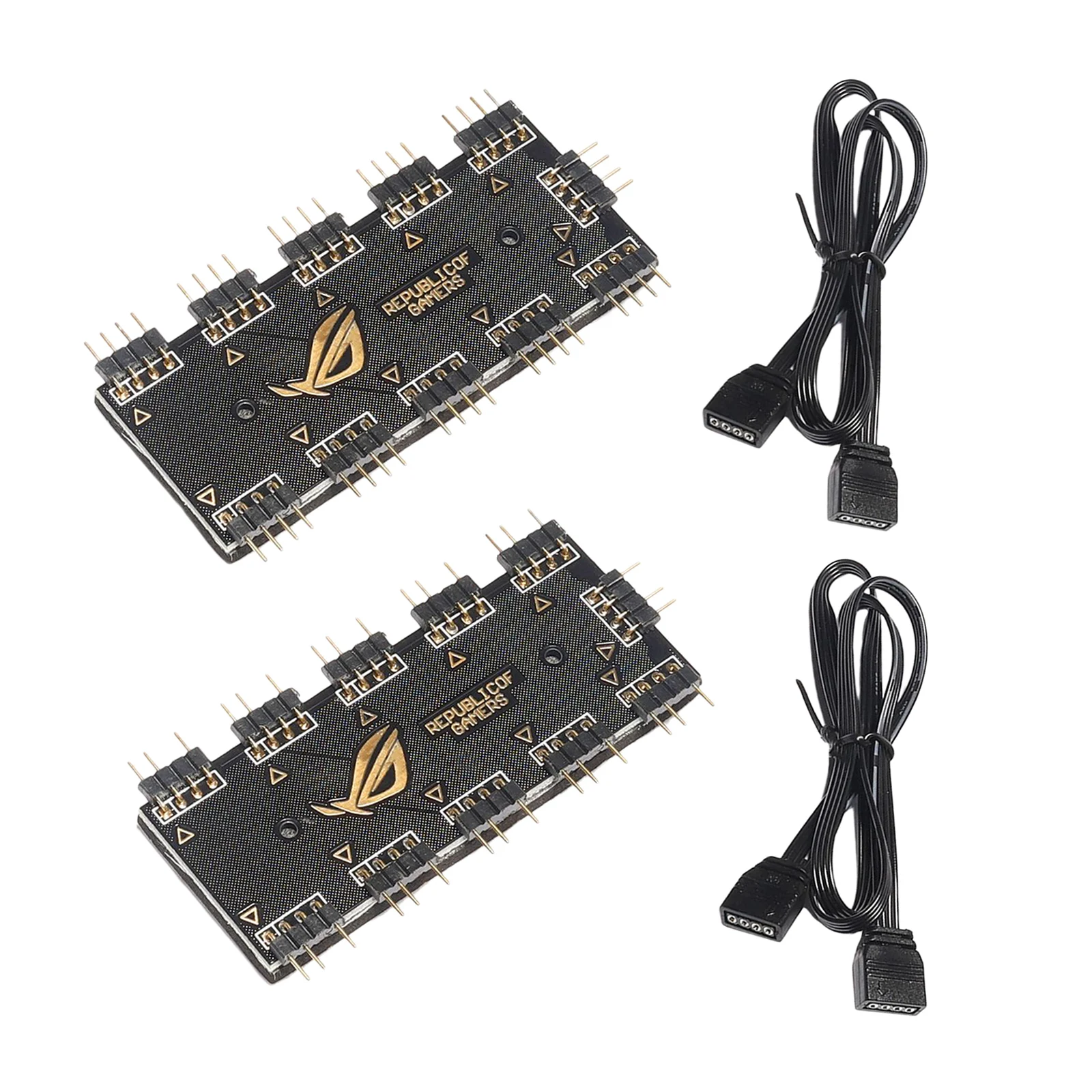 Компьютерные вентиляторы, RGB-хаб, 10-канальный RGB-концентратор, разветвитель для ПК/модов, удлинительная розетка, RGB светодиодный разветвитель, концентратор для настольного ПК