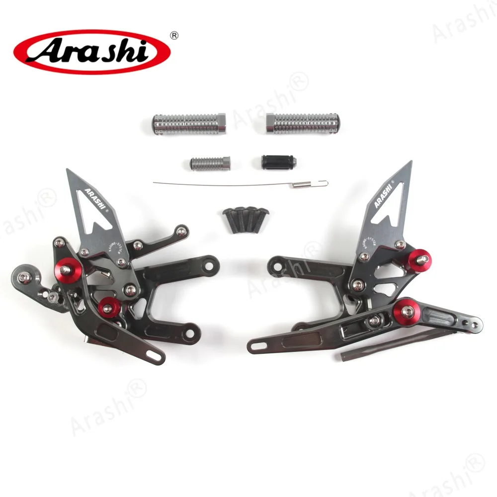Arashi YZF R6 CNC регулируемая подножка для YAMAHA R6 Rider Rearset подножки аксессуары для мотоциклов 17