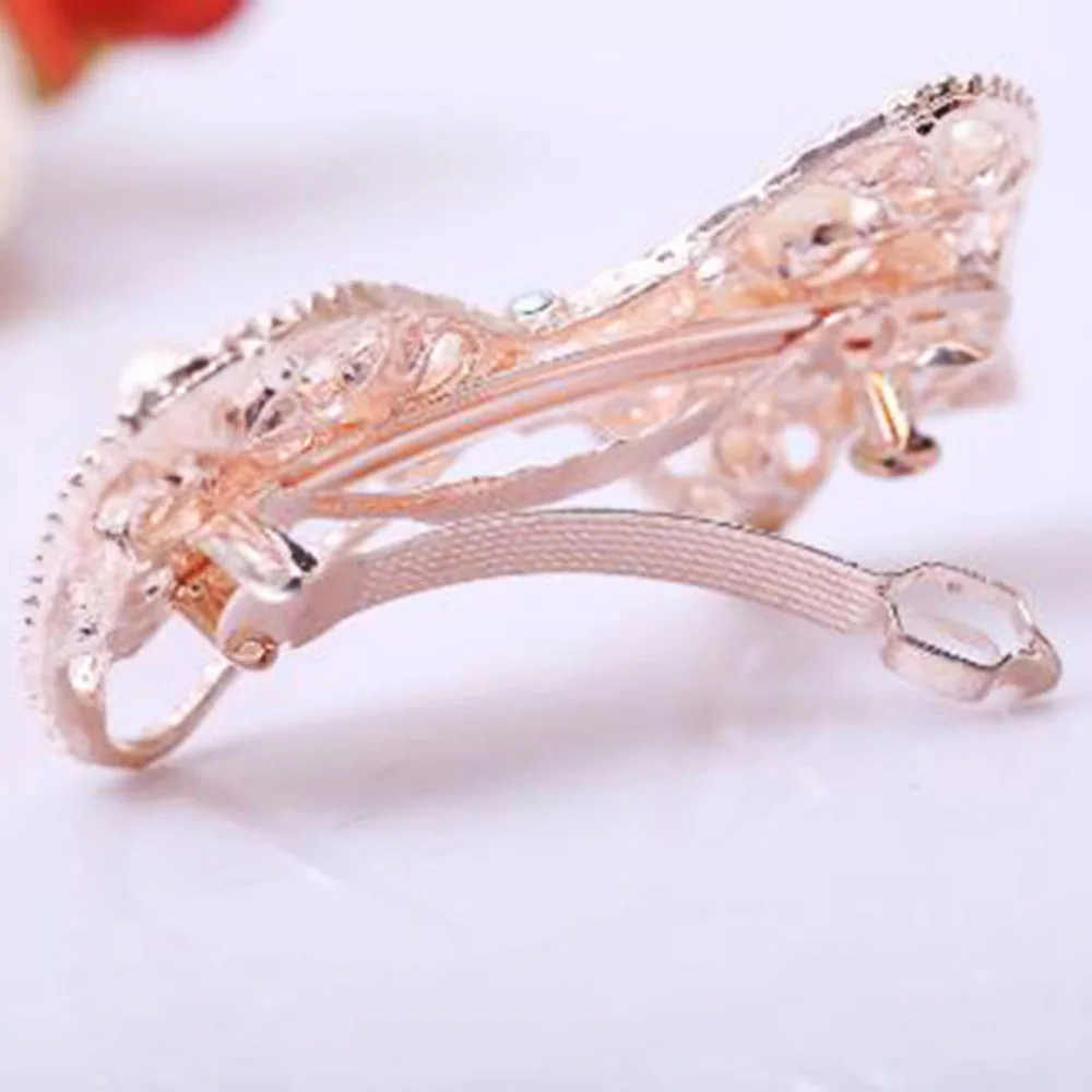 

2020 1pcs New Elegant Women Pearl Hairpin Rhinestone Crystal Hairpin Clip Fashion Headwear Girls Rhinestone Decorattion Hairpins
