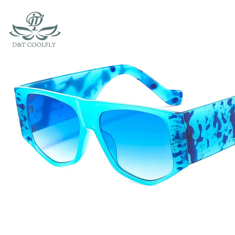 

D & T 2021, новые модные солнцезащитные очки, женские и мужские градиентные линзы, леопардовая оправа, привлекательная оправа, роскошный брендо...