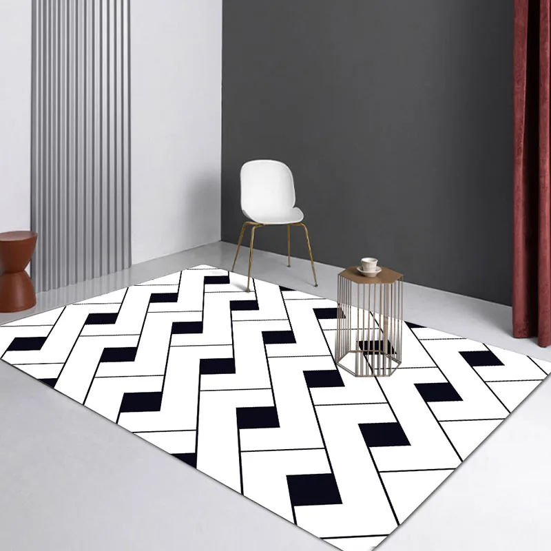 

Nordic Geometry Irregular Pattern Carpet Style Area Rug Quality Non-slip Mats Rectangle for Living Room Bedside Simple Modern