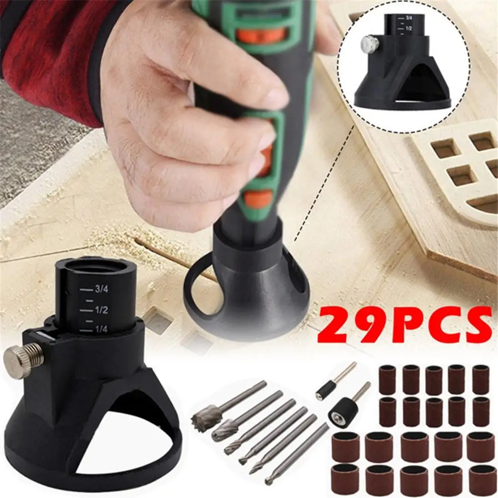 

29pcs/set Rotary Power Drill Kit Grinding Locator with Twist Drill Bit Multifunctional Woodworking Tool