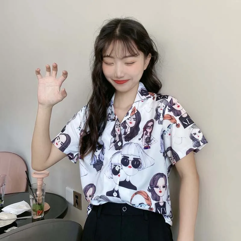 Женские блузки в Корейском стиле Новинка лета 2020 модная милая блузка с
