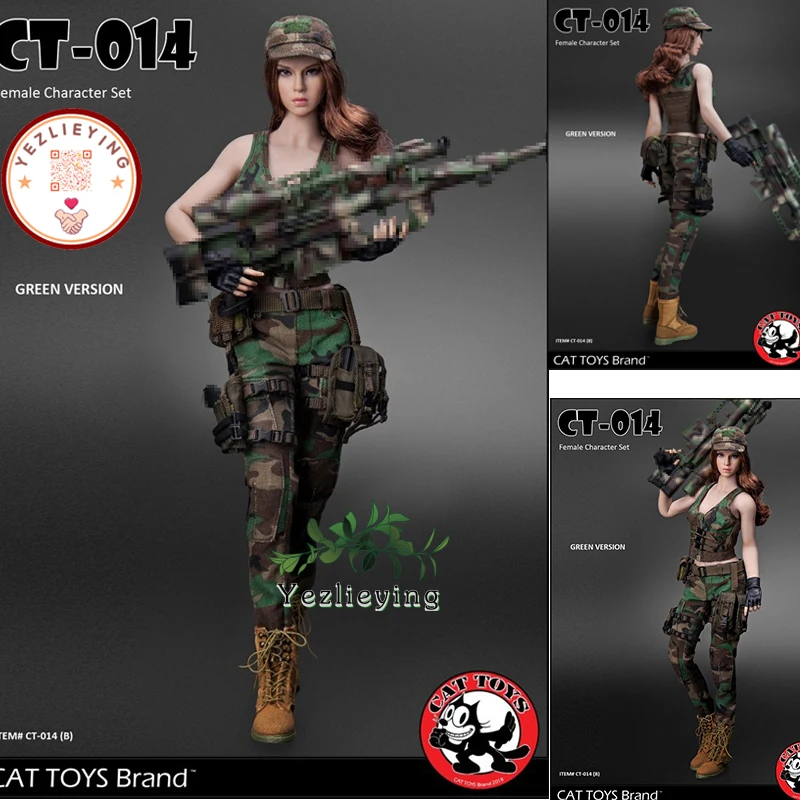

CT014 Hot girl 1/6 Scale Sexy Female sniper Combat suit Military character set head and clothing for seamless body toy gift