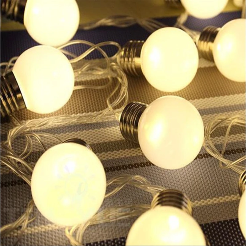 5 м 20 светодиодов 4 см шаровые гирлянды лампы для вечеринки патио порог двор