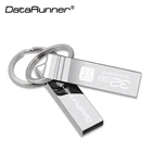 USB-флеш-накопитель DataRunner, металлический, 128 ГБ, 64 ГБ, 32 ГБ, 16 ГБ, 8 ГБ, с кольцом для ключей, USB 2,0