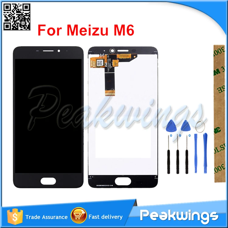 100% протестированный ЖК экран для Meizu M6 LCD M6S M6T дисплей с сенсорным экраном в